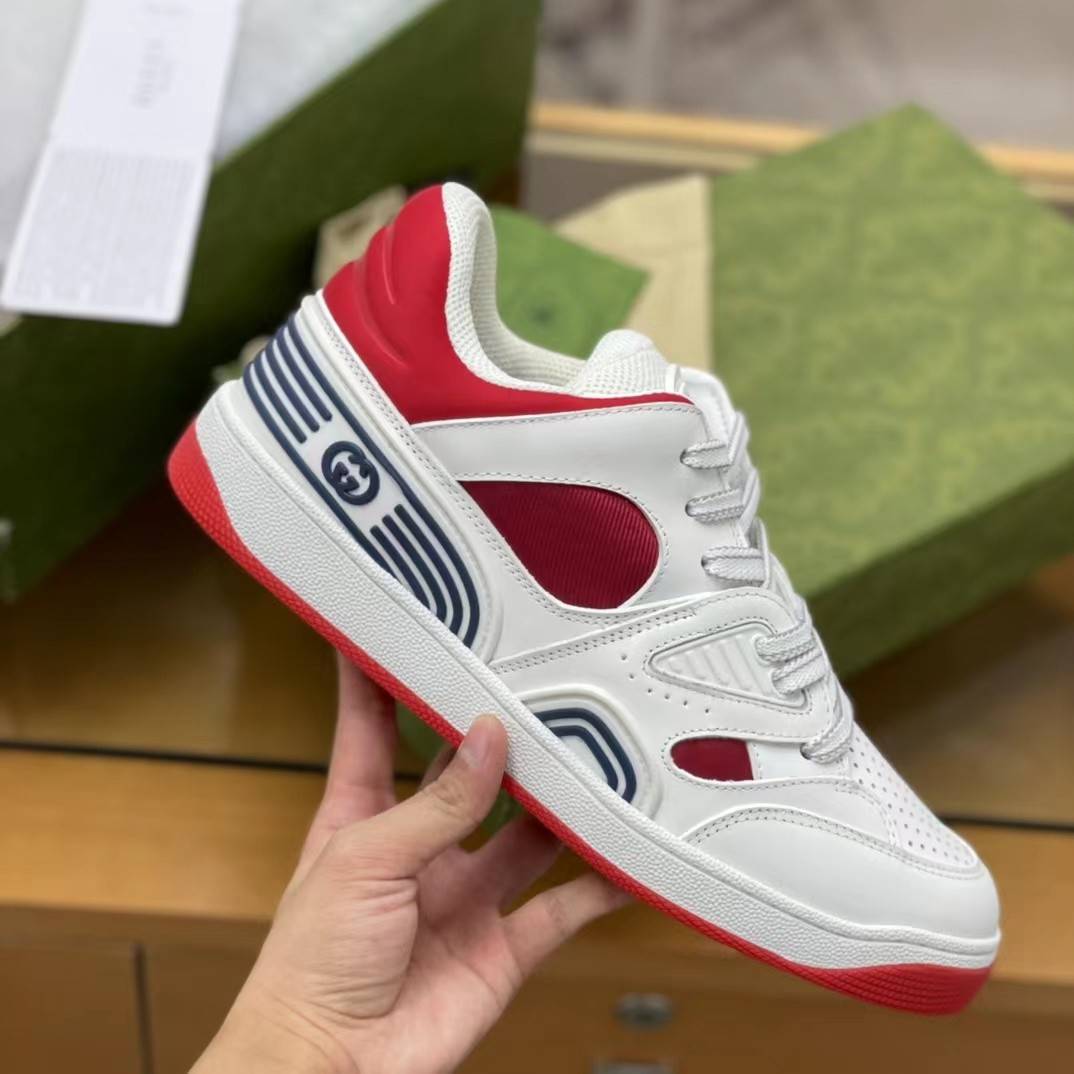 GU*Isneakers Cowhide+Breathable mesh