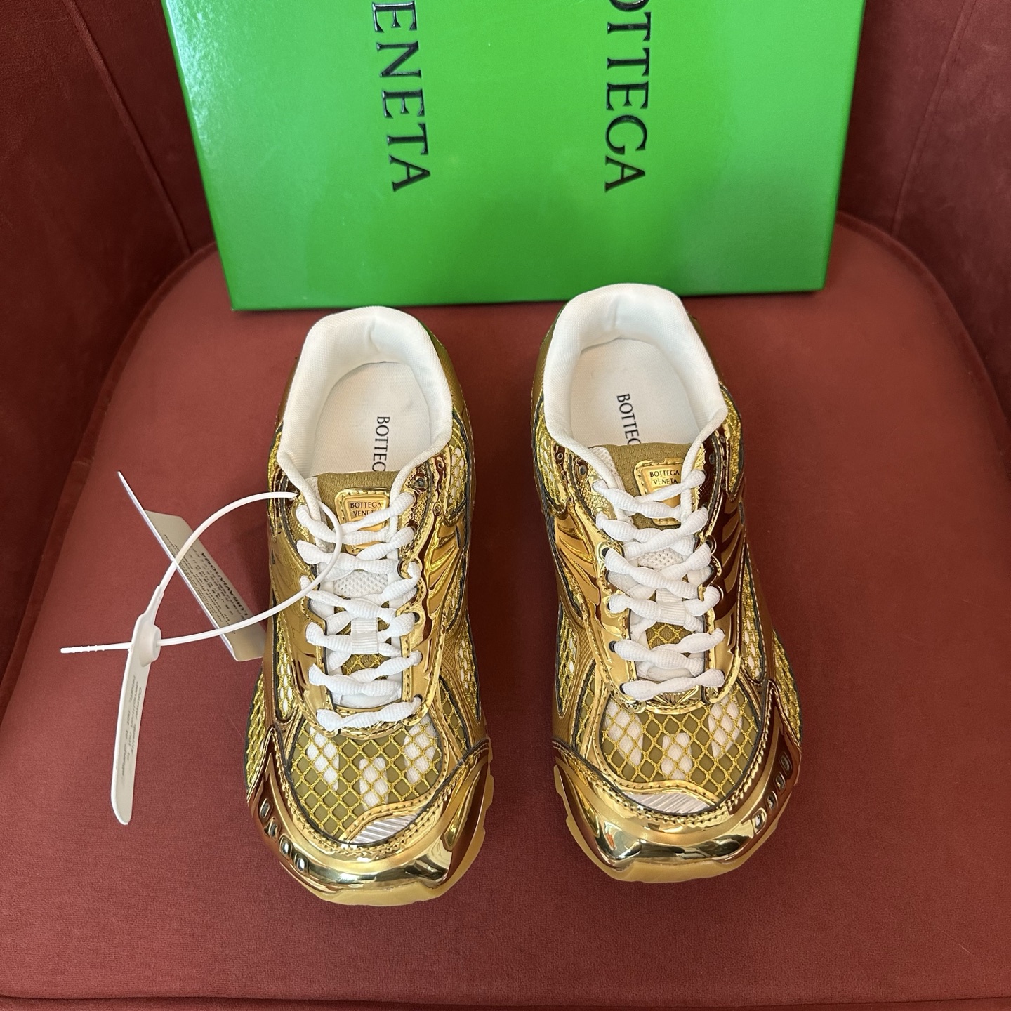 Bottega Veneta Orbit Sneaker Gold/white