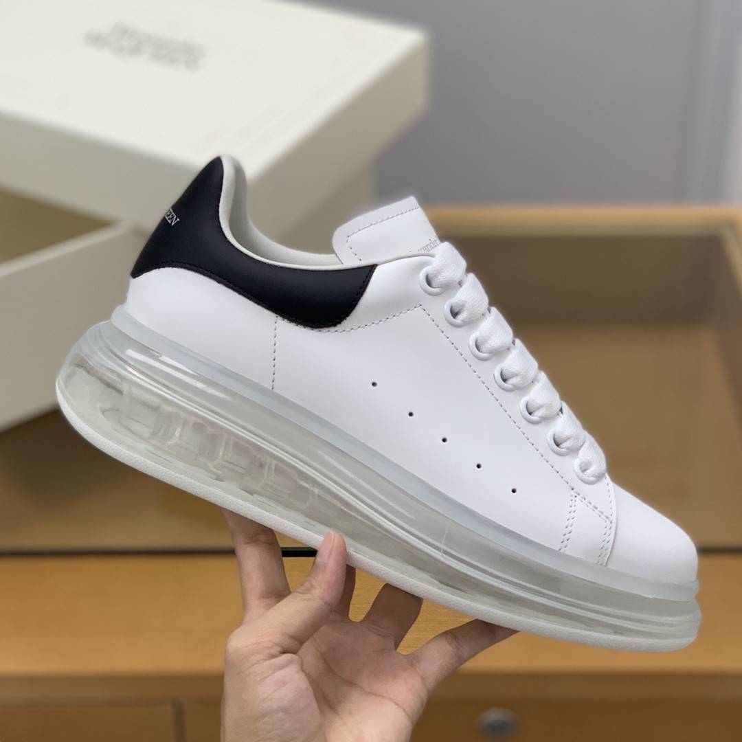 Alexander McQueen MQ Black cowhide tail Air cushion bottom Sneakers