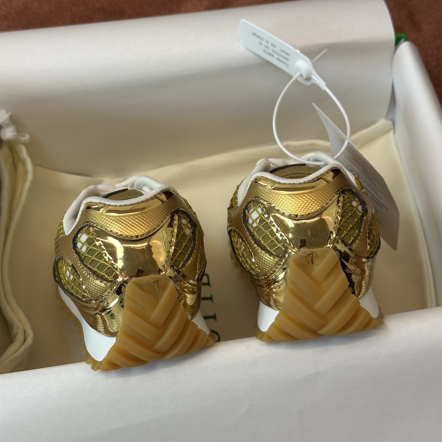 Bottega Veneta Orbit Sneaker Gold/white