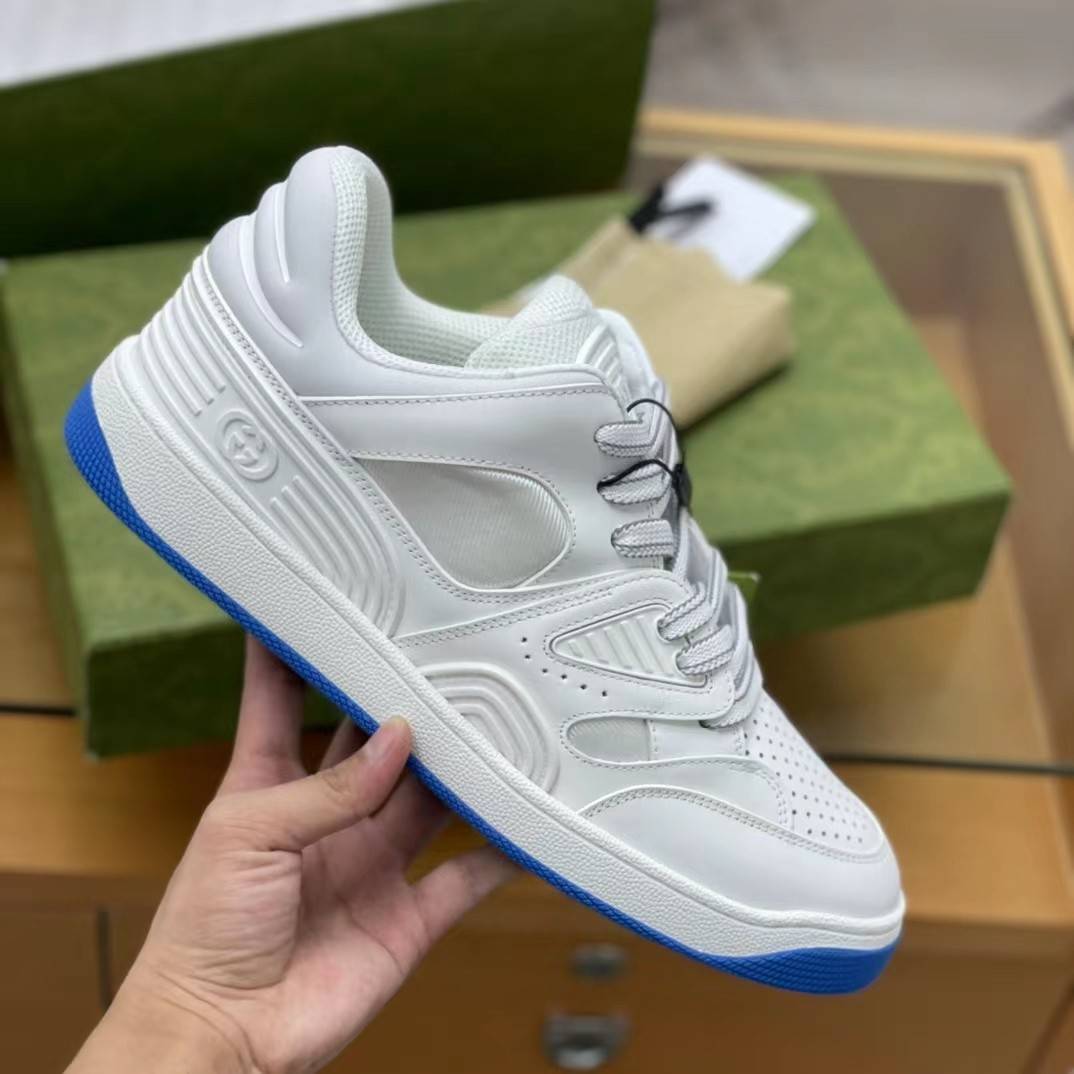 GU*Isneakers Cowhide+Breathable mesh