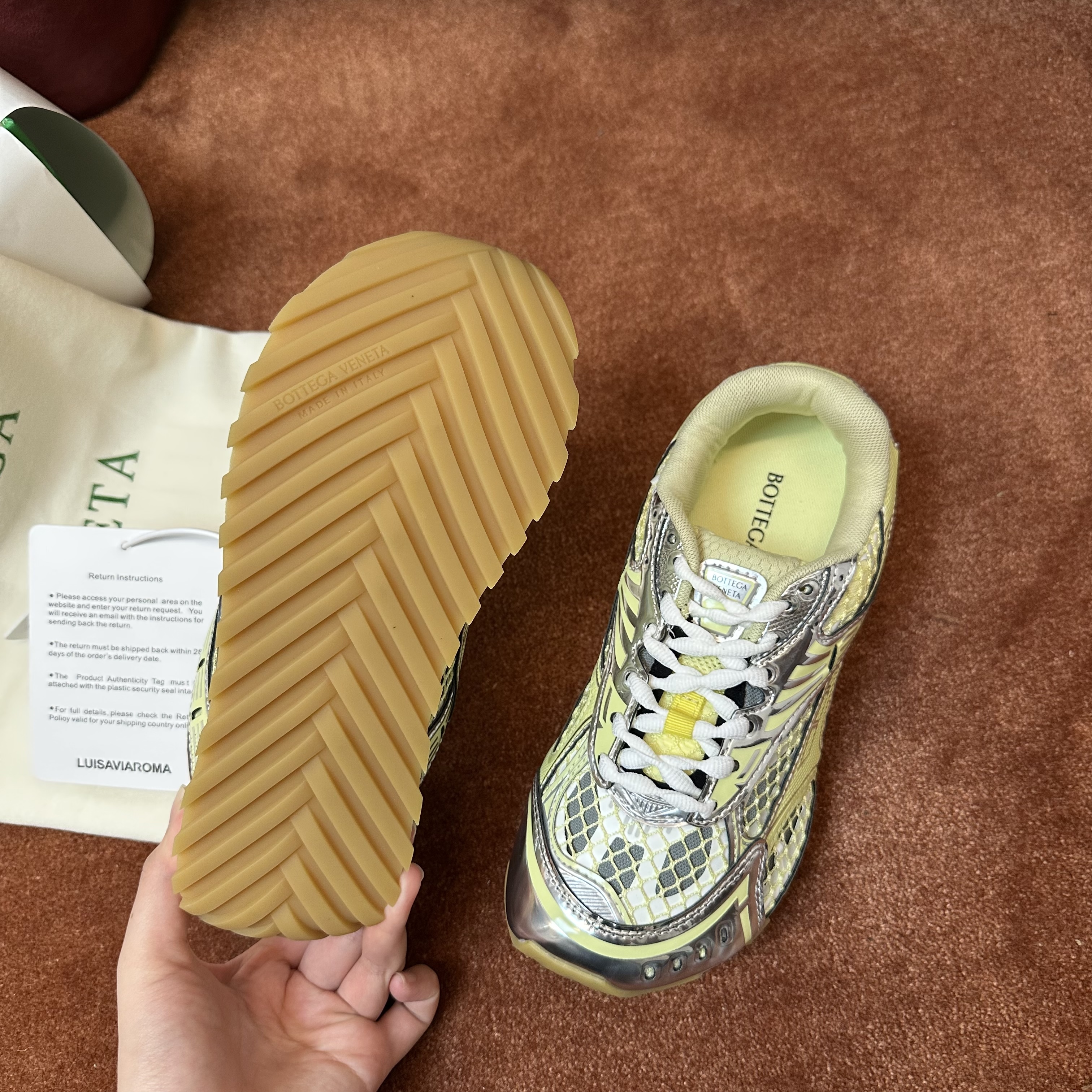 Bottega Veneta Orbit Sneaker Yellow
