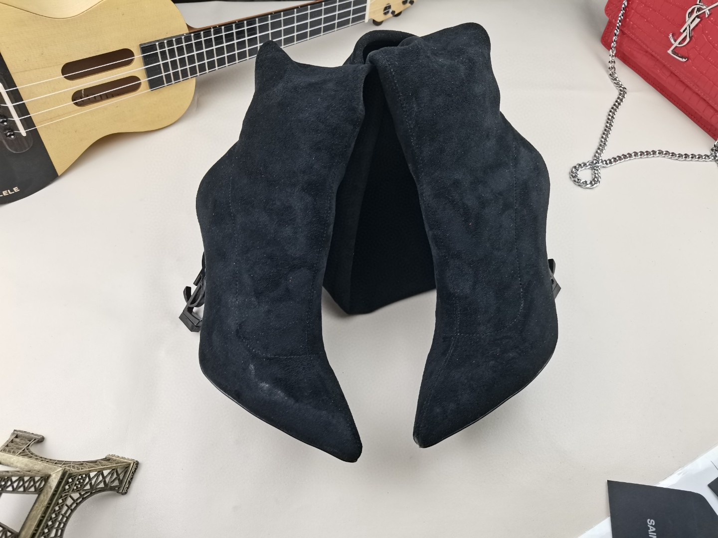 YSL classic letter metal heel 22-inch boots, elastic boots Heel height: 10.5CM Size: 35-42 (41.42 custom-made, no return or exchange)