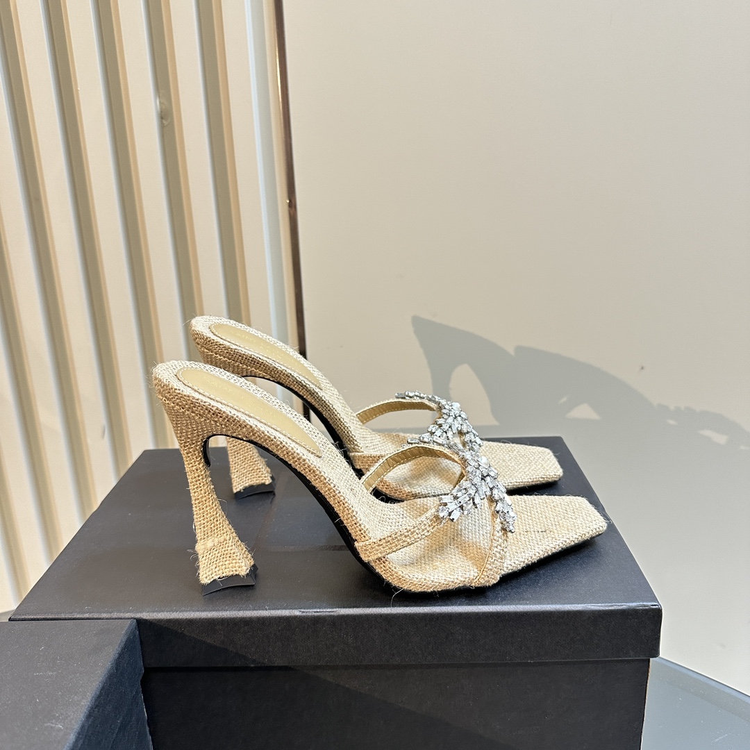 YSL 25ss/Spring and Summer New Runway Style Large Rhinestone High Heels Heel Height: 10.5cm Sandals Size: 35-39 (40 can be customized and not returned)