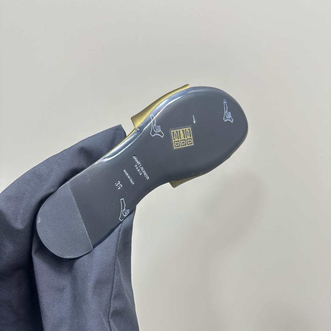 YSL pointed open-toe high heels leopard slippers: 10.5CM size: 35-42 (41.42 custom-made, no return or exchange)