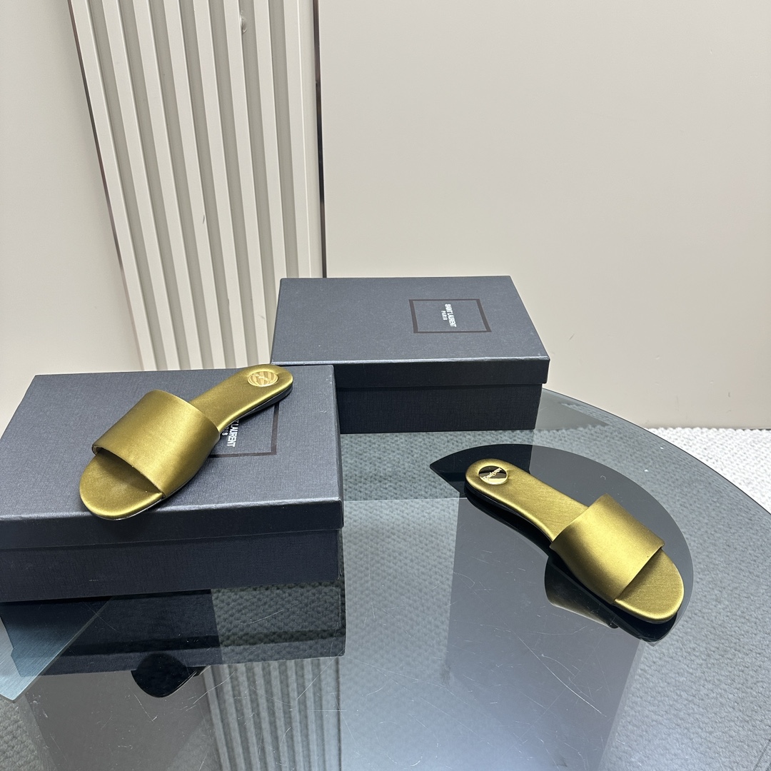 YSL pointed open-toe high heels leopard slippers: 10.5CM size: 35-42 (41.42 custom-made, no return or exchange)