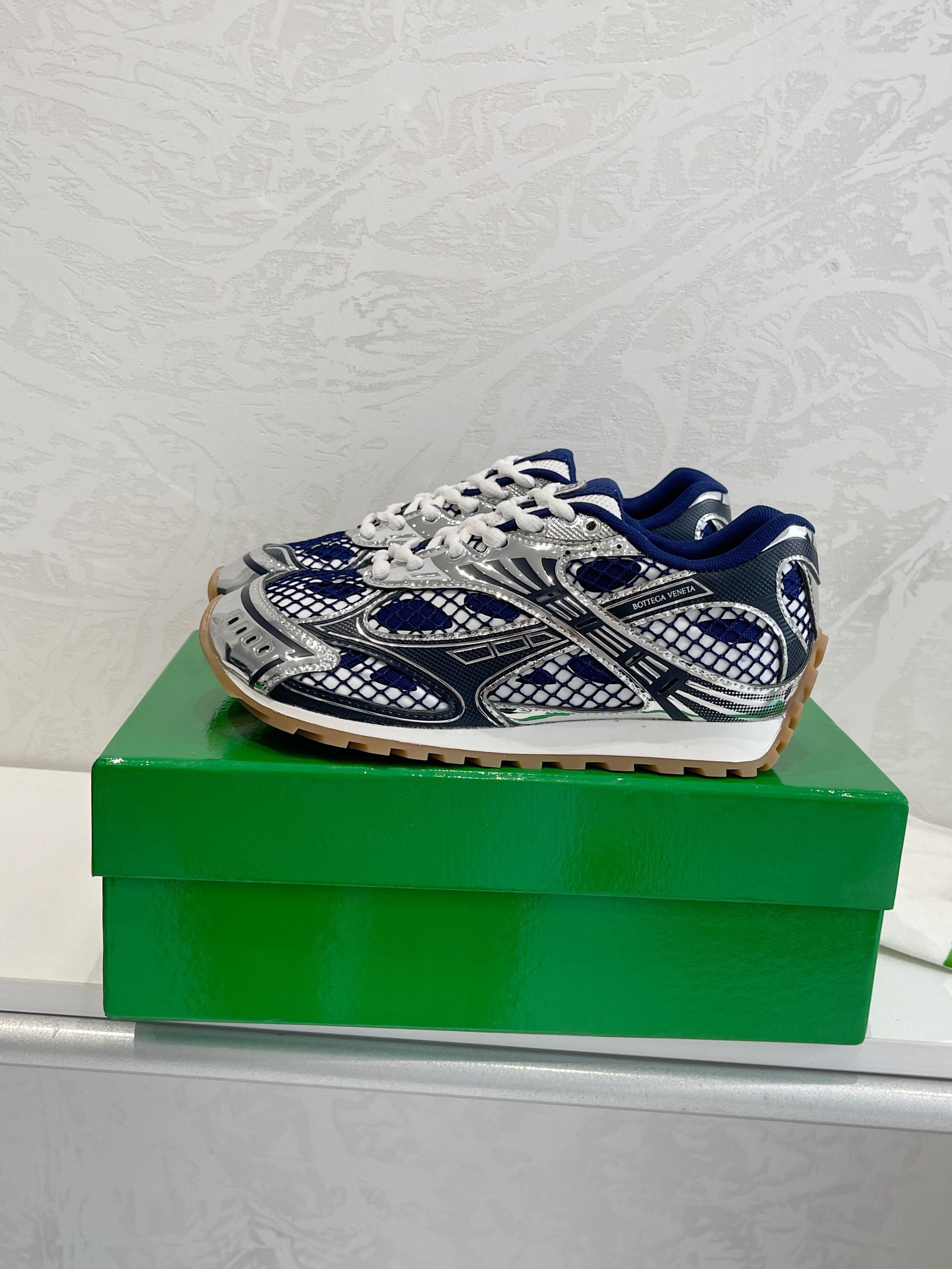 Bottega Veneta Orbit Sneaker Abyss/silver