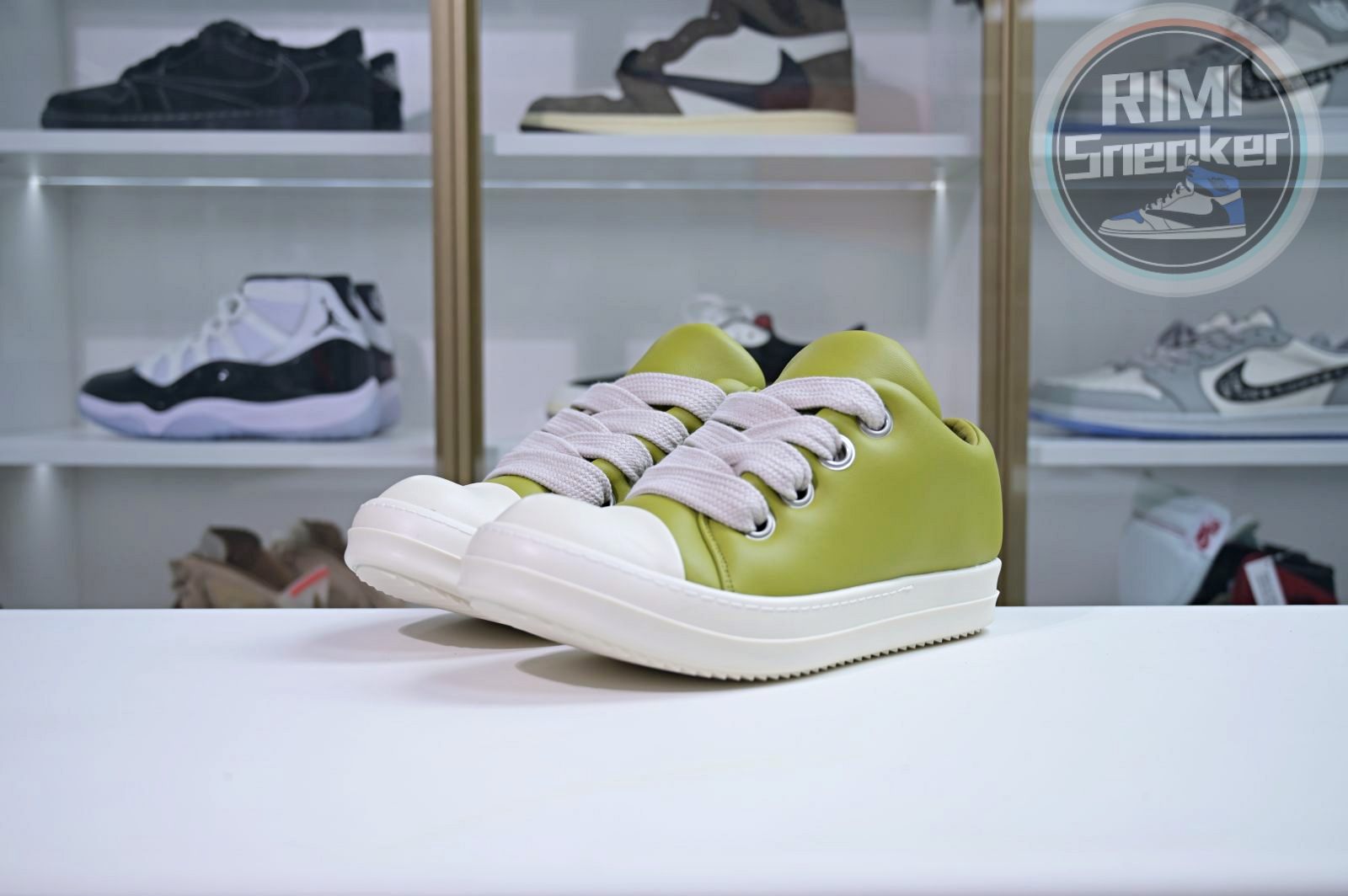 Rick Owens Jumbo Laced Padded Low Green