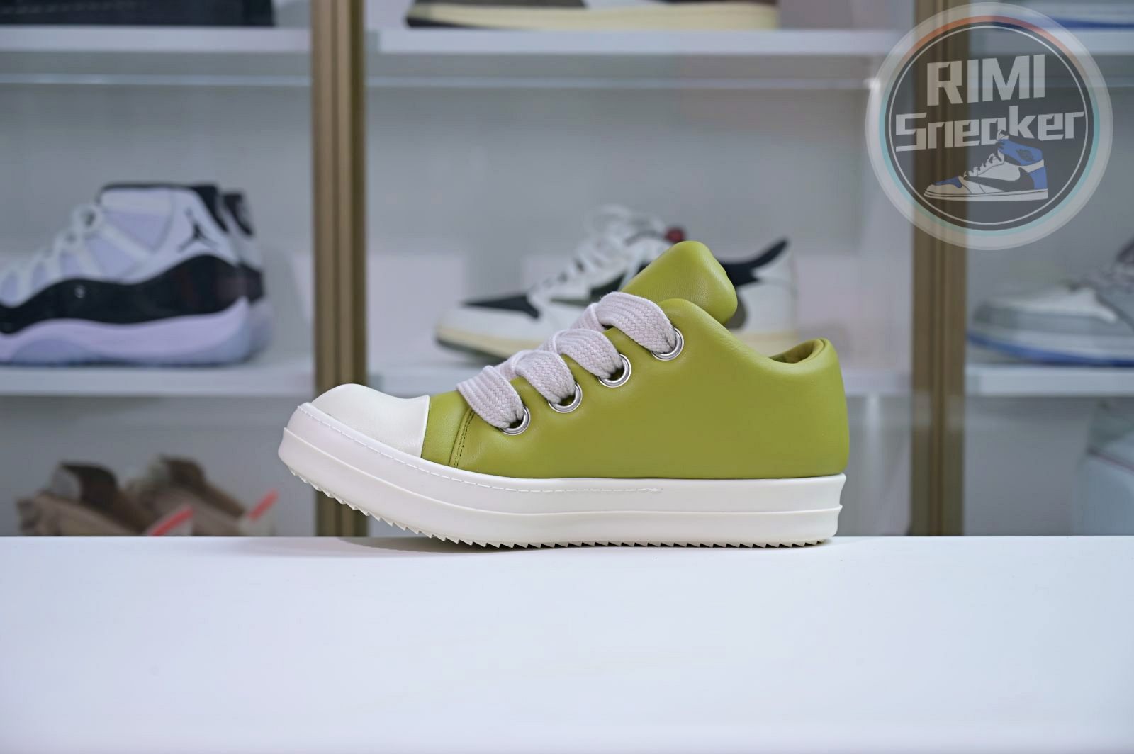 Rick Owens Jumbo Laced Padded Low Green