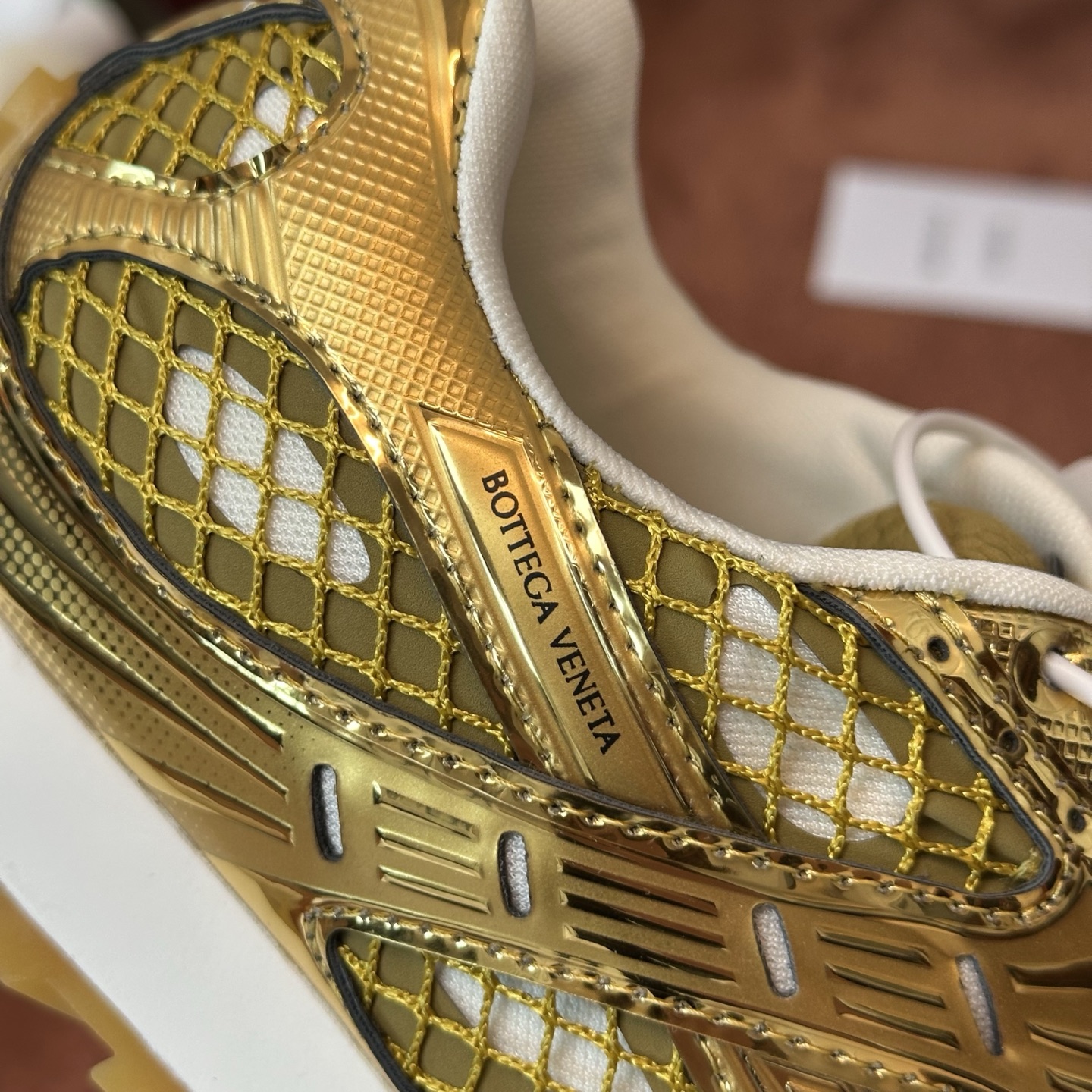 Bottega Veneta Orbit Sneaker Gold/white