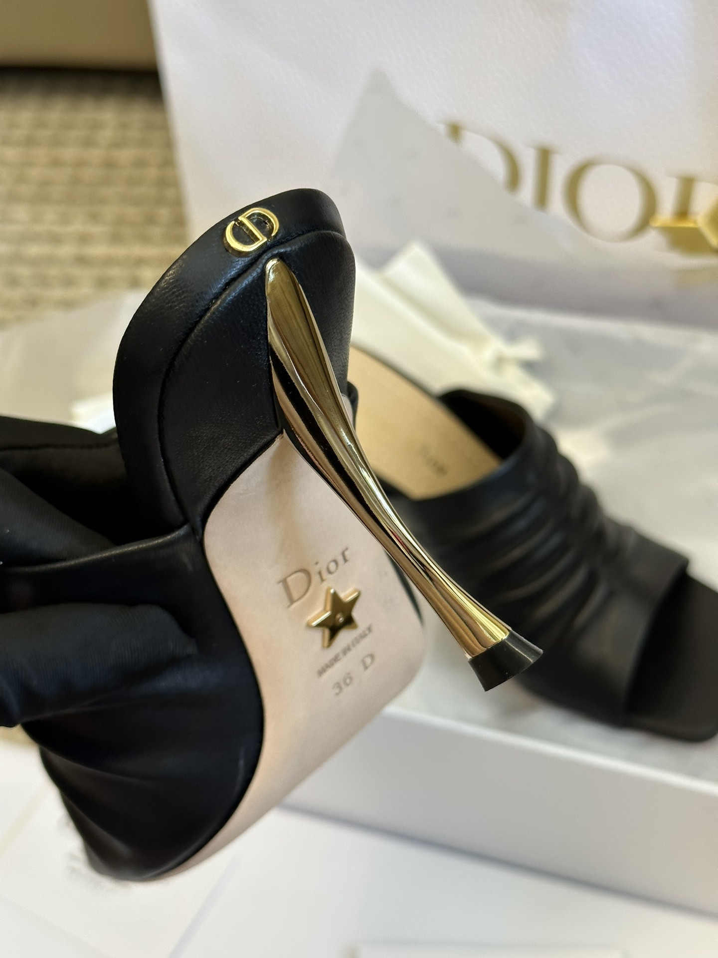Dior Open Toe Pumps Slippers