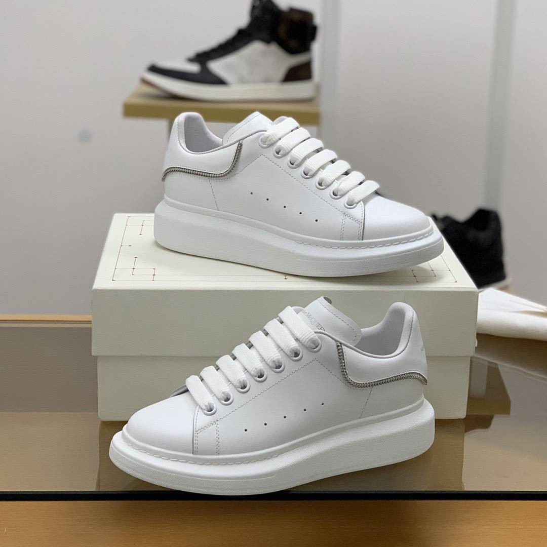 Alexander McQueen MQ All white zip Sneakers