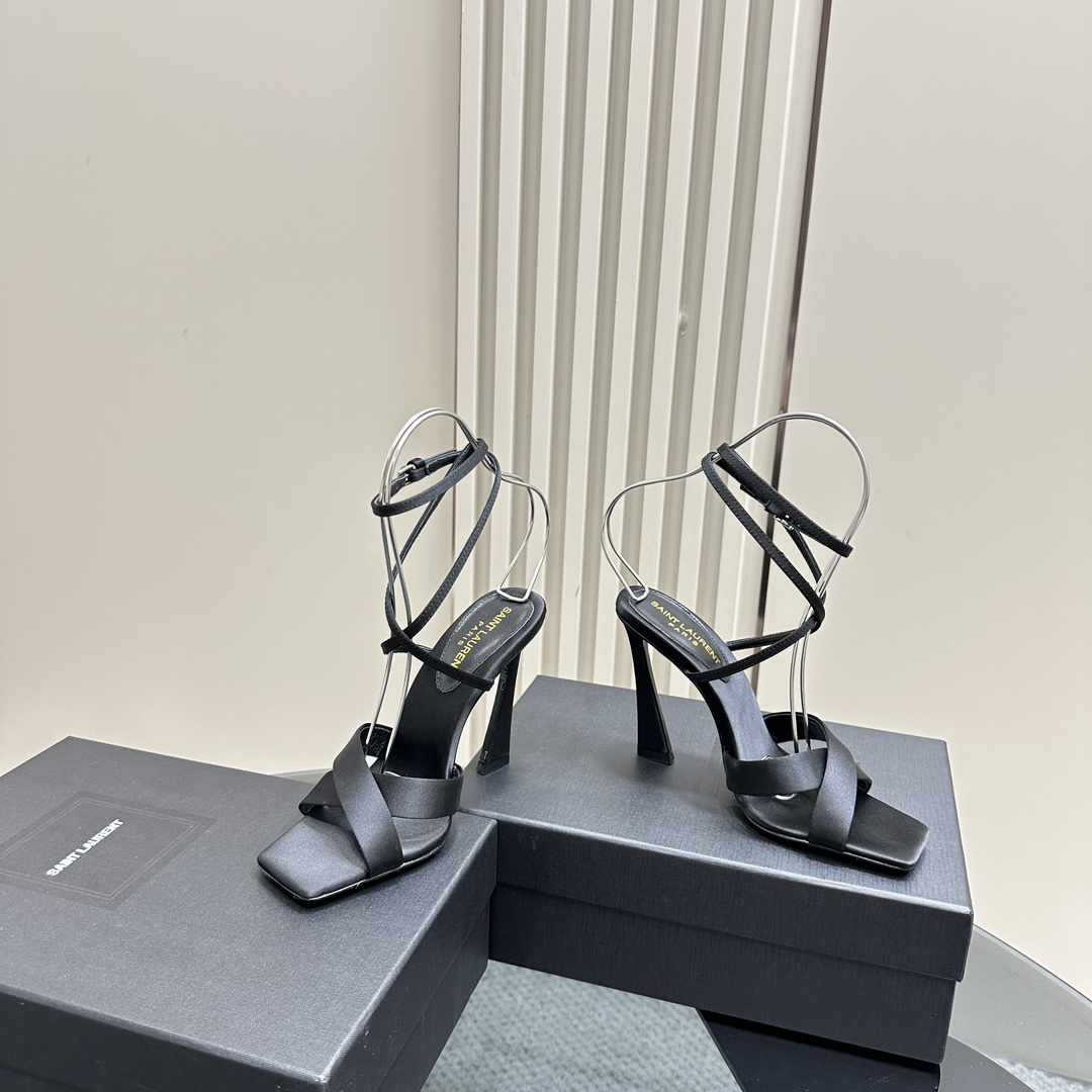 YSL SS2024 Summer New Product Metal Head Elegant High Heels Heel height: 10.5cm Size: 35-42 (40, 41, 42 custom)