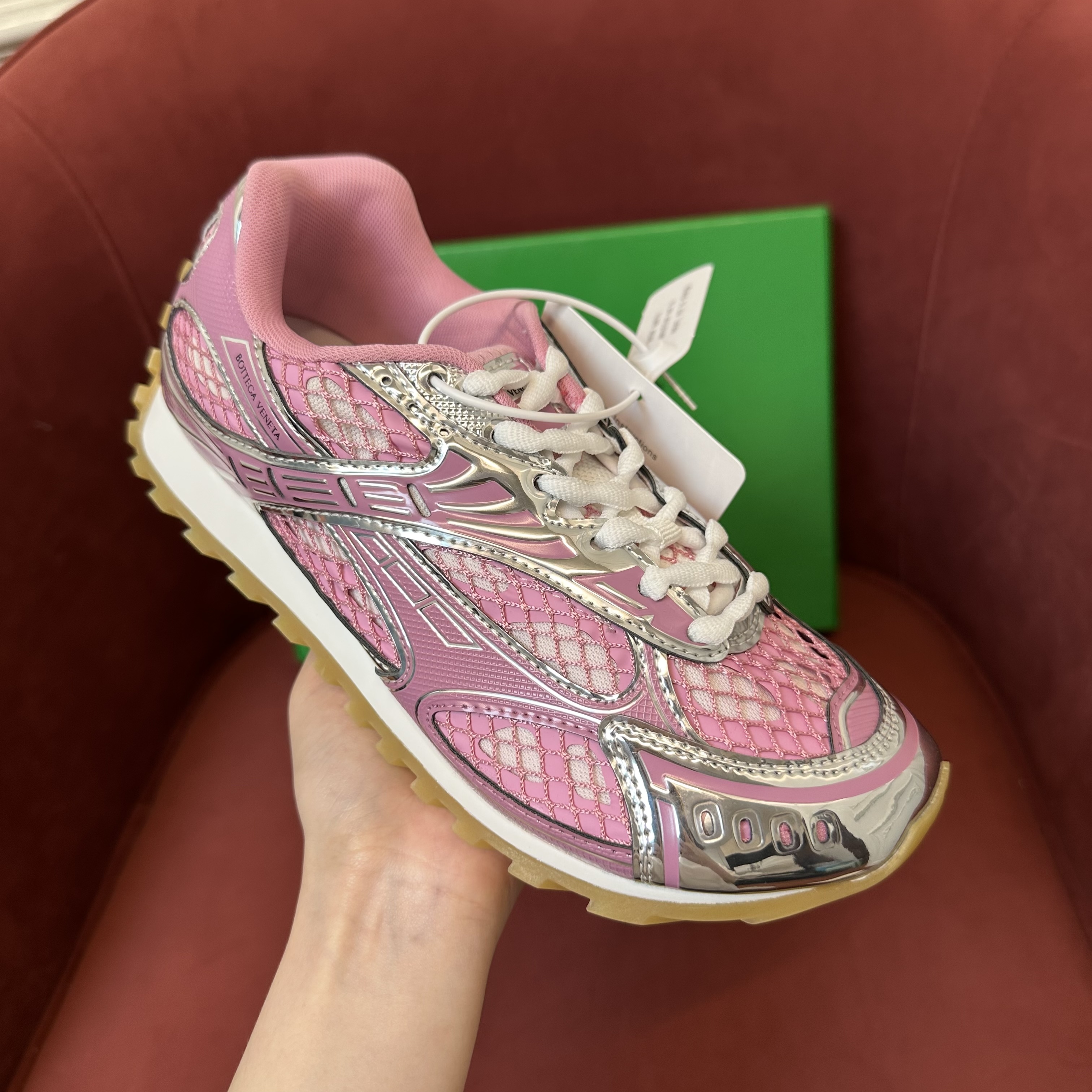 Bottega Veneta Orbit Sneaker Gloss/silver