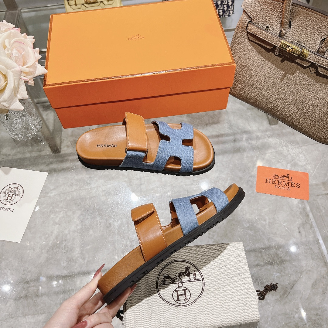 Hermes Chypre Slippers