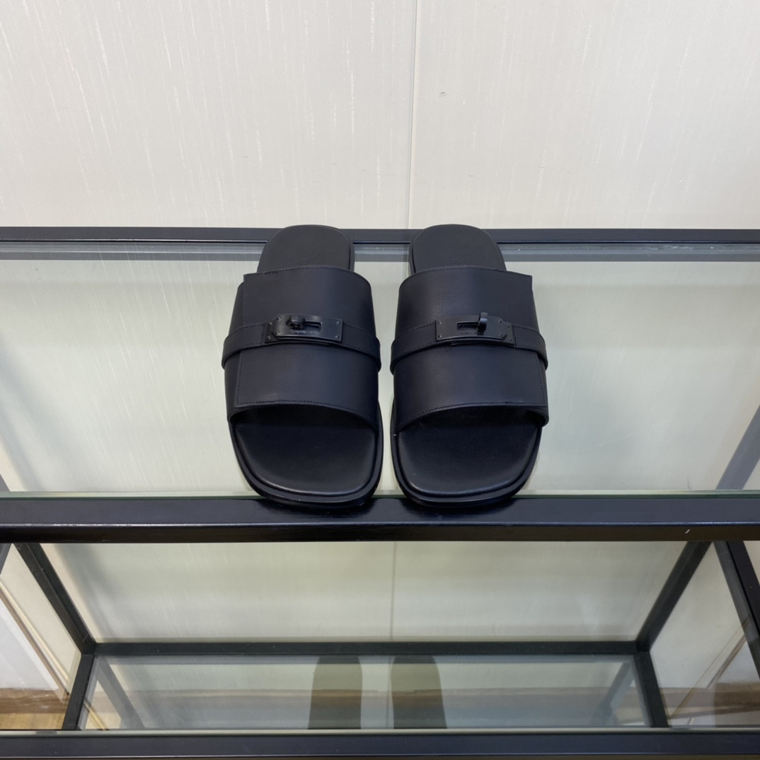 HERMES KELLY LOCK SLIPPERS