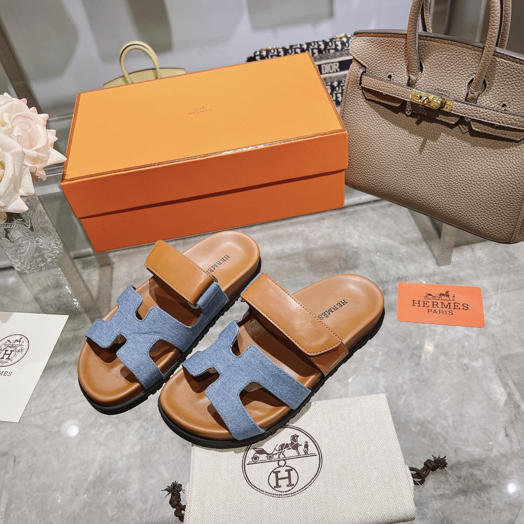 Hermes Chypre Slippers