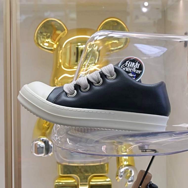 Rick Owens Jumbo Laced Padded Low Black Milk