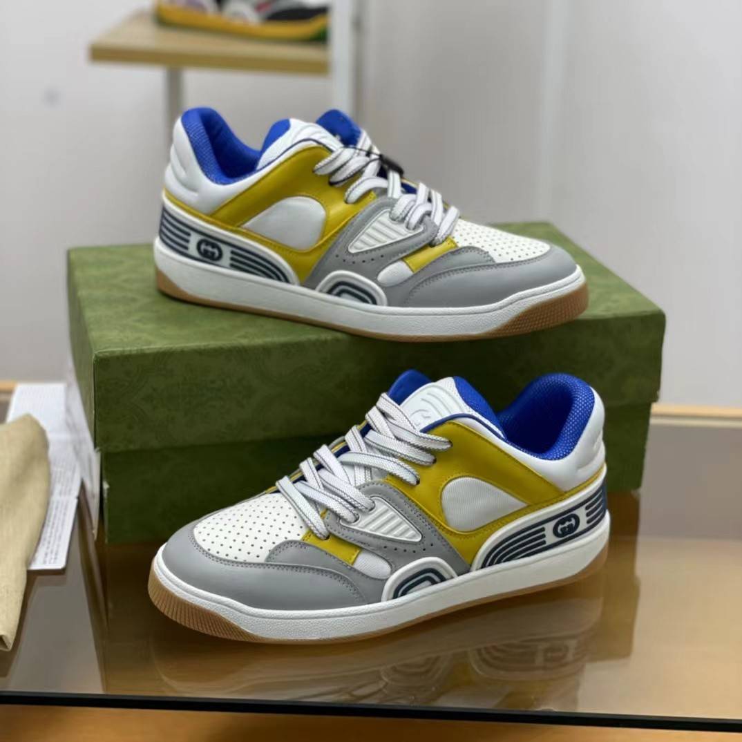 GU*Isneakers Cowhide+Breathable mesh