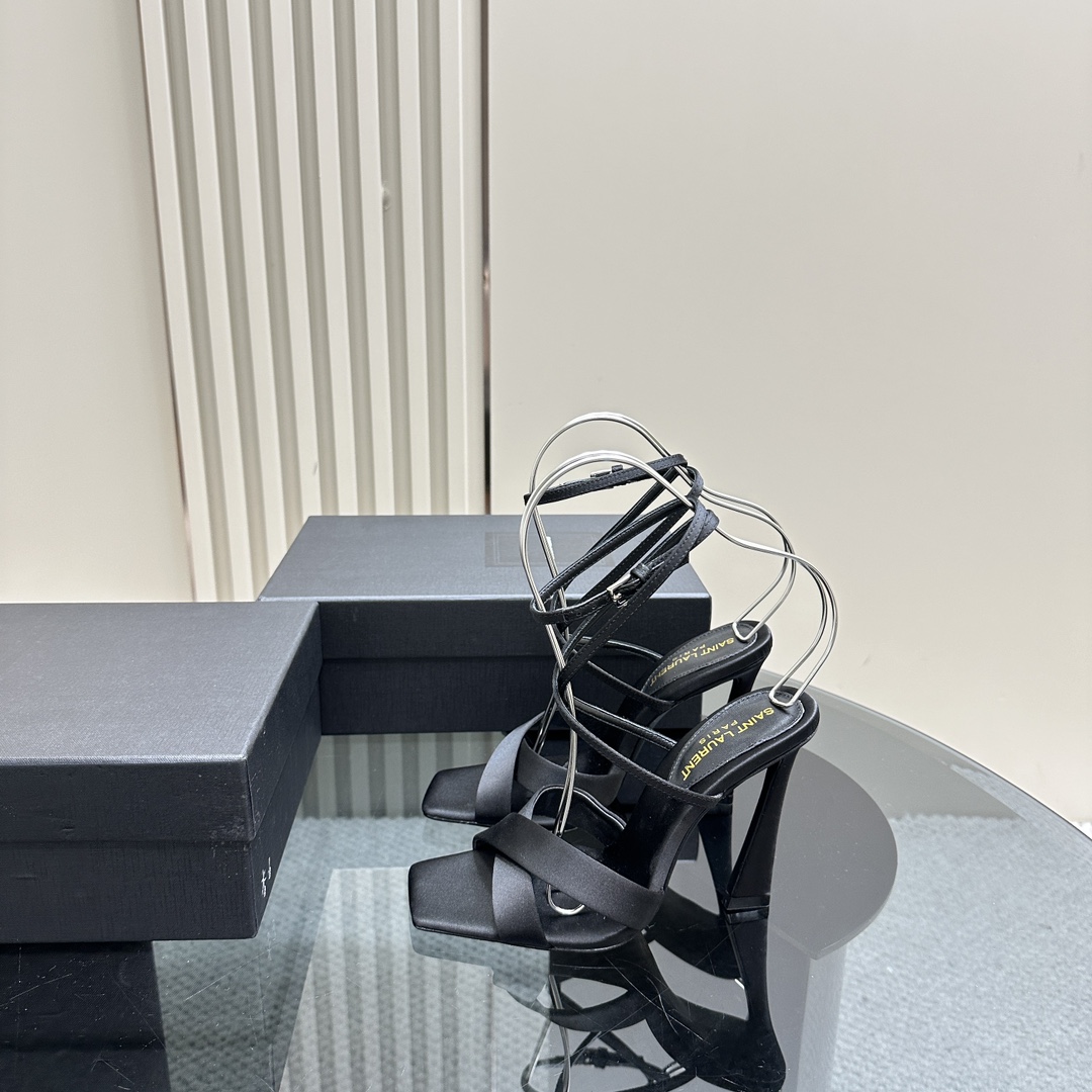 YSL SS2024 Summer New Product Metal Head Elegant High Heels Heel height: 10.5cm Size: 35-42 (40, 41, 42 custom)